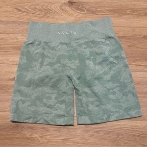 NVGTN Green Camo Biker Shorts